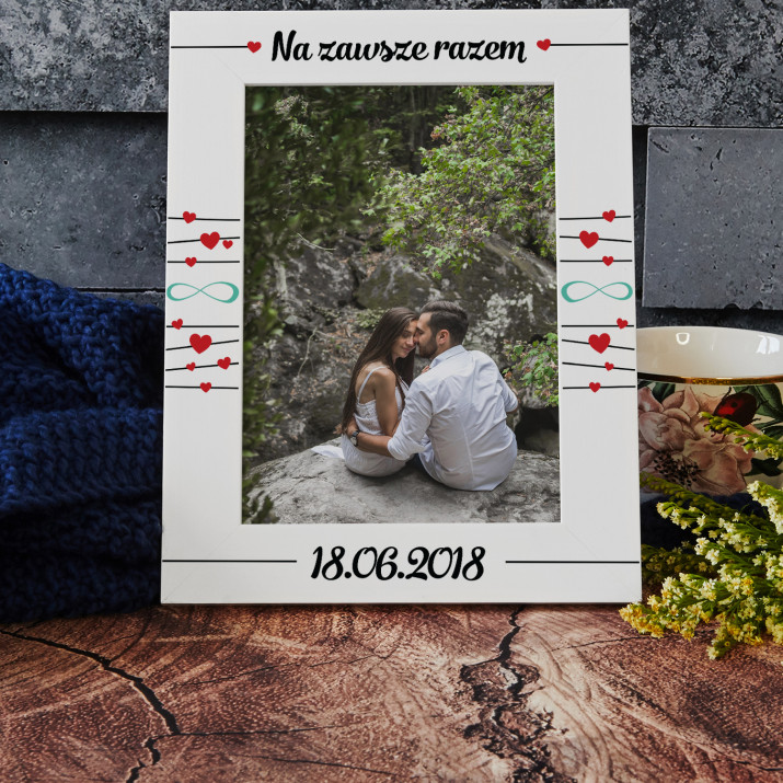 Razem - Ramka na zdjęcia z nadrukiem - MyGiftDna.pl